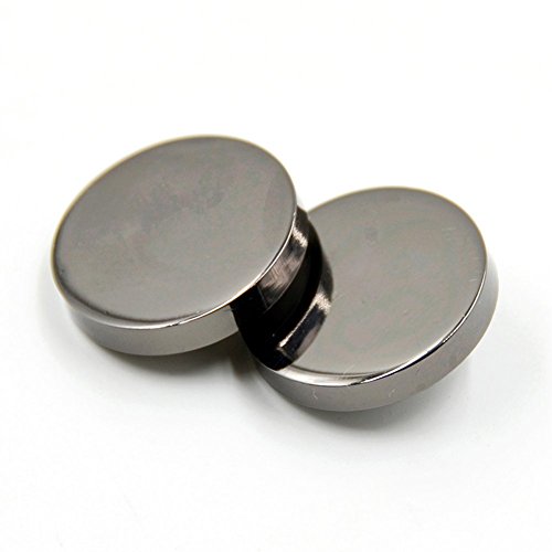 Bestowal 10PCS Metall Flache Knopf Frauen Klage Woolen Mantel Knopf Mann Jacken Knopf Hemd Klage Hose Knopf Runder Geformter Nähender Knopf (Schwarz, 28mm) von Bestowal