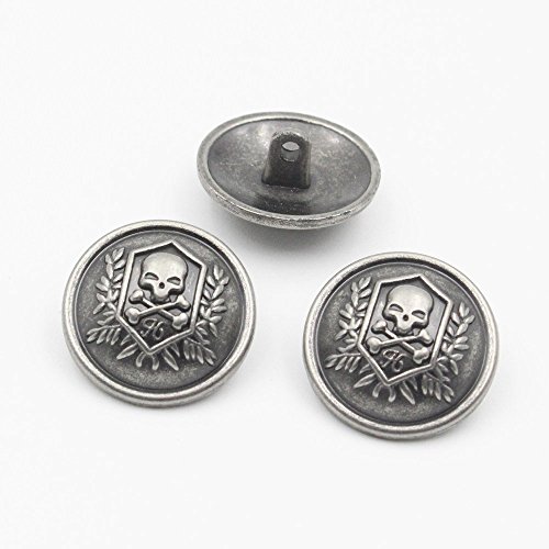 10Pcs Kleidung Knöpfe - Metal Sewing Buttons Shank Runden Knopf für Blazer, Anzüge, Mantel, Uniform, Jacke (15mm) von Bestowal