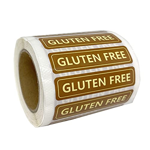 Glutenfreie Etiketten, Warnaufkleber für Lebensmittelallergien, 5 x 1,3 cm, 500 Stück pro Rolle Glutenfreie Etiketten, Warnaufkleber für Lebensmittelallergien, 5 x 1,3 cm, 500 Stück pro Rolle von Besttile
