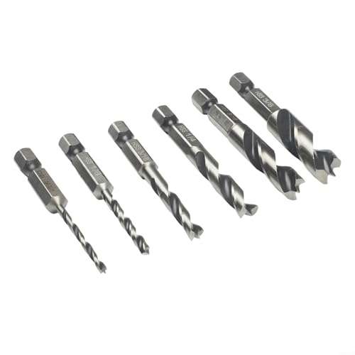 6-teiliges Dreipunkt-Holzbohrer-Set, 3–8 mm, Hartstahl, Spiralbohrer für Präzisions-Holzbearbeitung und professionelle Tischlerwerkzeuge, kompatibel mit elektrischen Bohrmaschinen und Bänken 6-teiliges Dreipunkt-Holzbohrer-Set, 3–8 mm, Hartstahl, Spiralbohrer für Präzisions-Holzbearbeitung und professionelle Tischlerwerkzeuge, kompatibel mit elektrischen Bohrmaschinen und Bänken von Besttoolifes