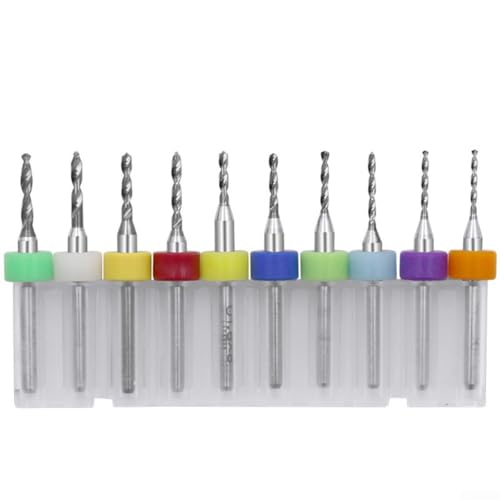 Hartmetall-Leiterplattenbohrer-Set für Präzisionsleiterplattenbohrungen, für Bohrer für Elektronik-, Kupfer- und Metallarbeiten, 1/8-Zoll-Schaft, 12 mm Schnittlänge, insgesamt 38 mm (1,1–2 mm) von Besttoolifes