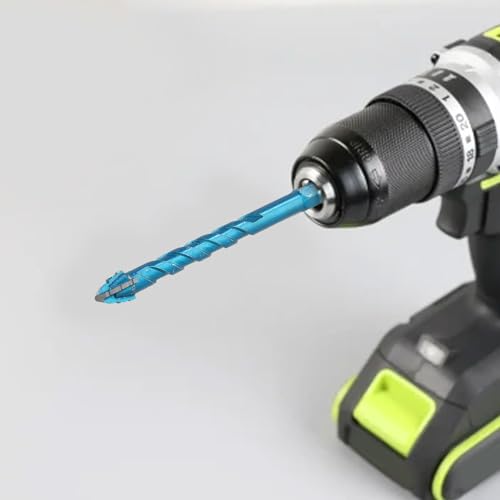 Vierschneidiger Exzenterbohrer, dreieckig, Hartmetall, Mauerwerk, Fliesen, Bohrwerkzeug für Glas, Fliesen, Ziegel, Beton, Granit, mit 1/4-Zoll-Sechskantschaft, 6–12 mm (8 mm) von Besttoolifes