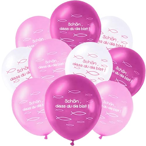 Luftballons Kommunion Konfirmation, 18 Stück 30 cm Ballons Kommunion Deko Erstkommunion Firmung Taufe Deko Luftballons für Konfirmation Kommunion Deko Mädchen junge von Bestwishing