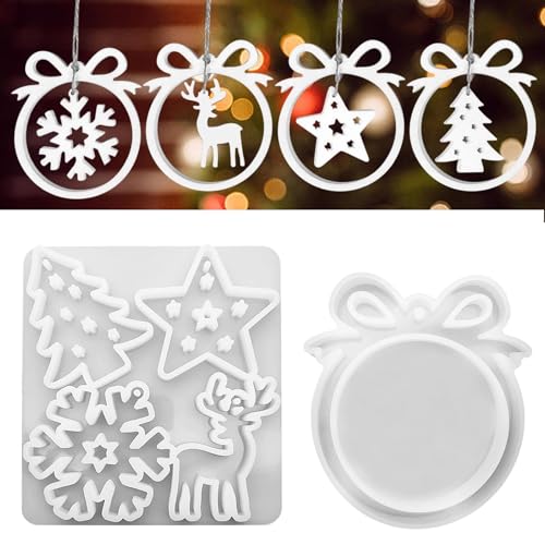 Silikonformen Gießformen, 2 Pcs Silikonform Weihnachten Anhänger Silikon Gießform Anhänger Schneeflocken Weihnachtsbäume Elche usw, Epoxidharz Formen zur Herstellung von Weihnachtsdekorationen Silikonformen Gießformen, 2 Pcs Silikonform Weihnachten Anhänger Silikon Gießform Anhänger Schneeflocken Weihnachtsbäume Elche usw, Epoxidharz Formen zur Herstellung von Weihnachtsdekorationen von Bestwishing