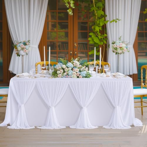 Besutolife Weiße Tüll-Tischdecke für rechteckige Tische, 1,2 m, für Hochzeit, Geburtstag, Party, Brautparty, weißes Tutu, Rüschen, Tischdecke für Kuchen, Dessert, Buffet, Bankett, Abendessen Besutolife Weiße Tüll-Tischdecke für rechteckige Tische, 1,2 m, für Hochzeit, Geburtstag, Party, Brautparty, weißes Tutu, Rüschen, Tischdecke für Kuchen, Dessert, Buffet, Bankett, Abendessen von Besutolife