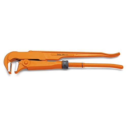 Beta 376 Schwedische Rohrzange (robuste Zange mit 90 ° Flachbacken, Werkzeug in geschmiedetem Stahl, Tool in hochwertiger Verarbeitung, made in Italy, praktisches Werkstatt Zubehör), Farbe: Orange von Beta