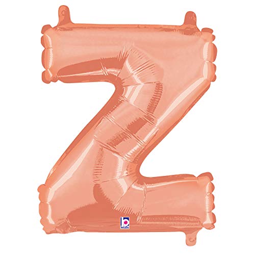 Betallic 35,6 cm rotgoldener Buchstabe Z-Form Geburtstag Party Dekoration Versorgung Mylar-Folie Luftfüllballon von Betallic