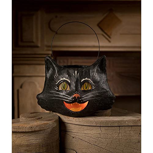 Bethany Lowe Designs TJ2313 Eimer mit lustiger schwarzer Katze, Pappmaché Bethany Lowe Designs TJ2313 Eimer mit lustiger schwarzer Katze, Pappmaché von Bethany Lowe