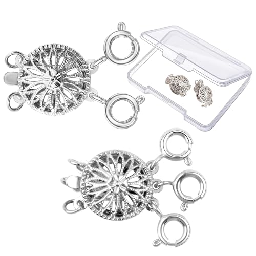 2 x Halsketten-Trennzeichen für Schichtung, Halsketten-Abstandshalter gegen Verheddern, Multi-Halsketten-Verschluss für Damen 2 x Halsketten-Trennzeichen für Schichtung, Halsketten-Abstandshalter gegen Verheddern, Multi-Halsketten-Verschluss für Damen von Betinyar
