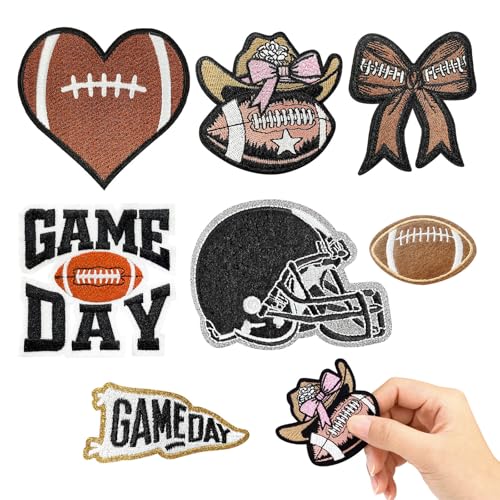 Bestickte Rugby-Aufnäher zum Aufbügeln, Fußball-Aufnäher, zum Aufbügeln für Kleidung, für Damen, Herren, Accessoires, 7 Stück Bestickte Rugby-Aufnäher zum Aufbügeln, Fußball-Aufnäher, zum Aufbügeln für Kleidung, für Damen, Herren, Accessoires, 7 Stück von Betinyar