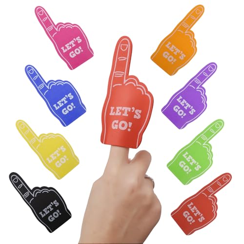Mini-Finger, Schaumstoff-Finger, Schaumstoff-Finger Nr. 1 für Sportveranstaltungen und Partys, wiederverwendbare Schaumstoffhände, lustige Partygeschenke, Pepp-Rallye-Zubehör, 100 Stück (mehrfarbig) Mini-Finger, Schaumstoff-Finger, Schaumstoff-Finger Nr. 1 für Sportveranstaltungen und Partys, wiederverwendbare Schaumstoffhände, lustige Partygeschenke, Pepp-Rallye-Zubehör, 100 Stück (mehrfarbig) von Betinyar