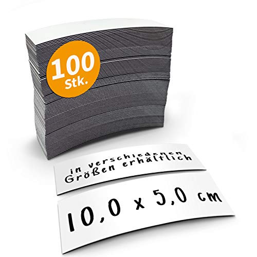 Betriebsausstattung24® 100 beschreibbare Magnetetiketten Magnet von Betriebsausstattung24