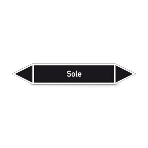 Betriebsausstattung24® Rohrleitungskennz/Pfeilschild Bogen Gr9 Nichtbren Flüss(schw), gest,7,5x1,6cm Version: P9036 - Sole P9036 von Betriebsausstattung24