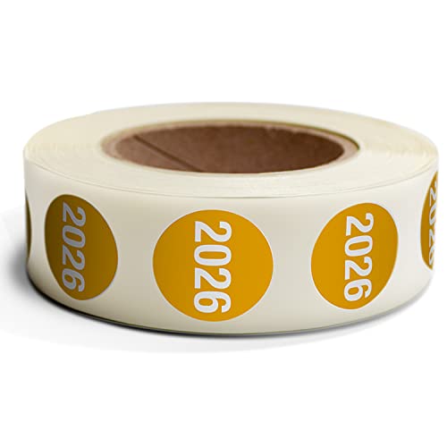 Jahreszahlen Aufkleber 2026 500 Stück auf Rolle 4,0 cm Ø Papier, selbstklebend permanent haftend blickdicht Ordnerbeschriftung Jahreszahlaufkleber Jahres Sticker Jahreszahletiketten Jahreszahlen Aufkleber 2026 500 Stück auf Rolle 4,0 cm Ø Papier, selbstklebend permanent haftend blickdicht Ordnerbeschriftung Jahreszahlaufkleber Jahres Sticker Jahreszahletiketten von Betriebsausstattung24