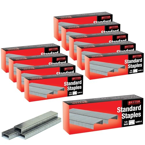 Better Office Products 50.000 Heftklammern, 10 Stück à 5.000 Stück, 66/6, 0,6 cm, Keilspitzen, staufreie Heftklammern, passend für alle gängigen Desktop-Büro-Heftgeräte Better Office Products 50.000 Heftklammern, 10 Stück à 5.000 Stück, 66/6, 0,6 cm, Keilspitzen, staufreie Heftklammern, passend für alle gängigen Desktop-Büro-Heftgeräte von Better Office Products
