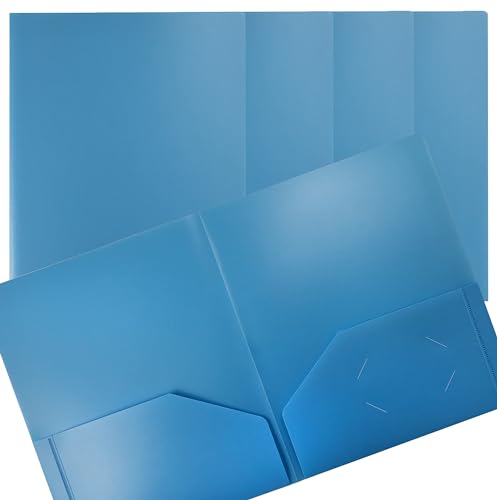 Better Office Products Aktenmappe für Aufbewahrung, Kunststoff, 2 Taschen, 24 Stück, Hellblau von Better Office Products