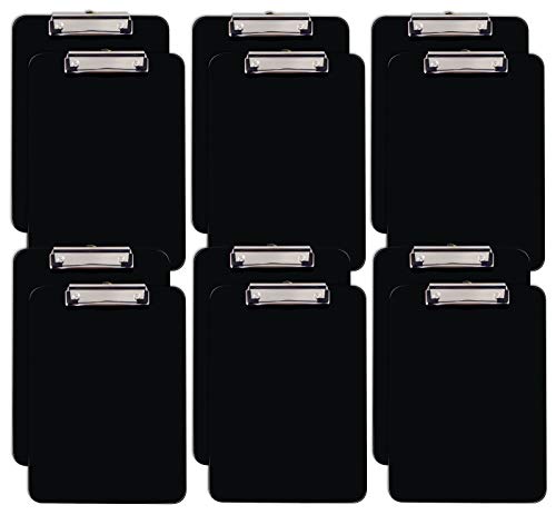 Better Office Products Klemmbretter, Kunststoff, robust, 31,8 x 22,9 cm, Schwarz, 12 Stück von Better Office Products