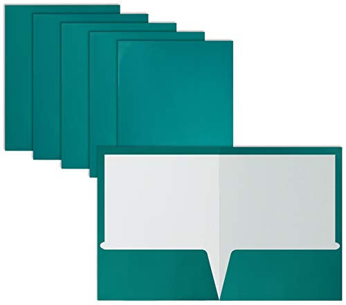 Better Office Products Papiermappe, glänzend, laminiert, Blaugrün, 25 Stück von Better Office Products