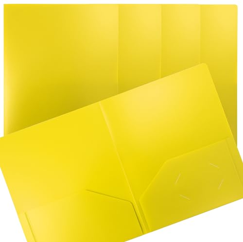 Better Office Products Polymer-Ordner mit 2 Fächern, Kunststoff, Gelb, 24 Stück von Better Office Products