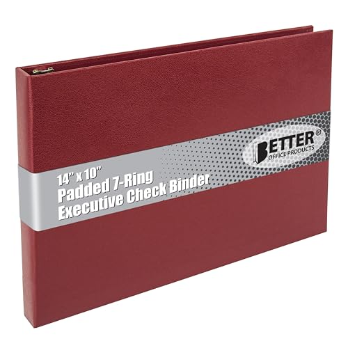 Better Office Products Scheckbuchhalter Ringbuch mit 7 Ringen, mit Reißverschlussbeutel, für 22,9 x 33 cm, 3 pro Seite, Business-Checks, 600 Stück Better Office Products Scheckbuchhalter Ringbuch mit 7 Ringen, mit Reißverschlussbeutel, für 22,9 x 33 cm, 3 pro Seite, Business-Checks, 600 Stück von Better Office Products