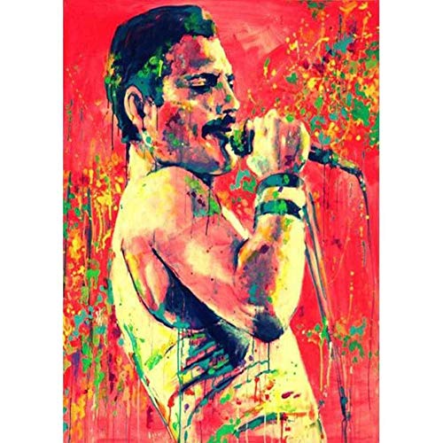 Better Selection DIY 5D Full Diamond Art Kit, Queen Band Freddie Music Legends Diamond Art Kits für Erwachsene Malen mit Diamanten Kits Diamanten Stickerei nach Zahlen 30 x 39,9 cm von Better Selection