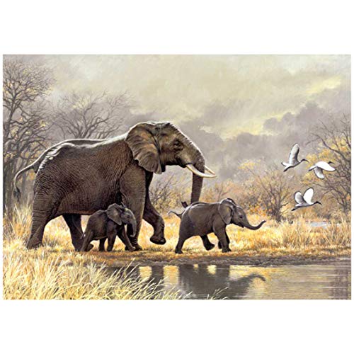 Better Selection Wildlife Elefant Diamant Malerset für Erwachsene, 5D Full Drill DIY Kunst & Handwerk Bling Kunst Dekoration Geschenkset mit Kristall-Strasssteinen 30x40 cm von Better Selection