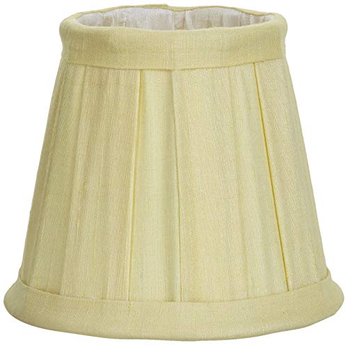 Better & Best 0211127 – Lampenschirm aus Seide, mit Clip für Kerzenlampen, Board, 12 cm, gelb von Better & Best