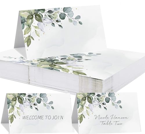 100 Stück Hochzeit Tischkarten,BetterJonny Namenskarten zum Beschriften Hochzeit Tischkarten mit Elegantes Design Tischdekoration Platzkarten für Hochzeit Konfirmation Kommunion Taufe Feier(90*100mm) 100 Stück Hochzeit Tischkarten,BetterJonny Namenskarten zum Beschriften Hochzeit Tischkarten mit Elegantes Design Tischdekoration Platzkarten für Hochzeit Konfirmation Kommunion Taufe Feier(90*100mm) von BetterJonny