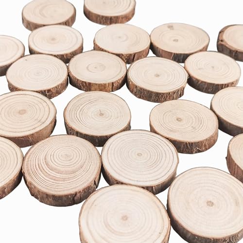 100 Stück Holzscheiben, BetterJonny Holzscheiben, weniger als 3 cm, mit Loch, natürliche Holzscheiben, mit Rinde, für DIY, Brandmalerei, Dekoration, Weihnachten, Holz, Platz für Hochzeit 100 Stück Holzscheiben, BetterJonny Holzscheiben, weniger als 3 cm, mit Loch, natürliche Holzscheiben, mit Rinde, für DIY, Brandmalerei, Dekoration, Weihnachten, Holz, Platz für Hochzeit von BetterJonny