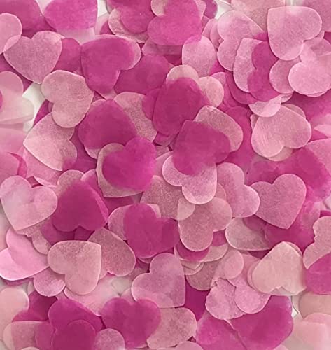 10000 Stück Herzen Konfetti, BetterJonny 2,5cm Herz Konfetti Papier Rosa Konfetti Papier Konfetti für Geburtstag Valentinstag Hochzeit Geburtstag Party Baby-shower(Hellrosa, Rosa Rosarot), 100g von BetterJonny