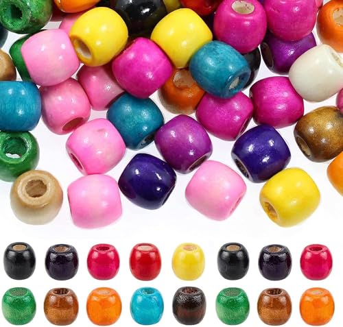 100stk Holzperlen mit großem Loch, BetterJonny Bunte Natürliche Ovale Holzperlen Zum Auffädeln Holzkugel Abstandshalter Perlen Holzperlen Spacer Perlen Bastelnperlen für Schmuck Herstellung 16x17mm 100stk Holzperlen mit großem Loch, BetterJonny Bunte Natürliche Ovale Holzperlen Zum Auffädeln Holzkugel Abstandshalter Perlen Holzperlen Spacer Perlen Bastelnperlen für Schmuck Herstellung 16x17mm von BetterJonny