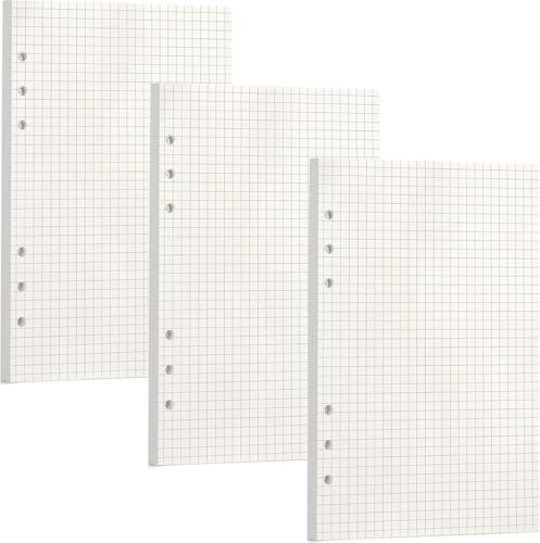 135 Blätter A5 Nachfüllpapier Liniert, BetterJonny Nachfüllbare Refill Paper Nachfülleinlagen 6 Löcher Nachfüllbare Notizpapier A5 Ringbuch Nachfüllbar Papier für Notizbuch Tagbuch Malerei, Kariert 135 Blätter A5 Nachfüllpapier Liniert, BetterJonny Nachfüllbare Refill Paper Nachfülleinlagen 6 Löcher Nachfüllbare Notizpapier A5 Ringbuch Nachfüllbar Papier für Notizbuch Tagbuch Malerei, Kariert von BetterJonny