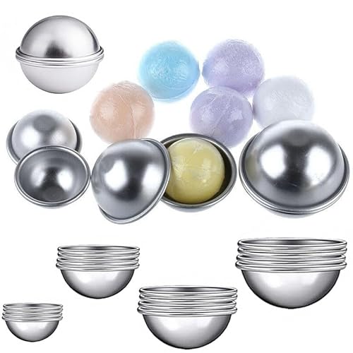 16 Stücke Bath Bomb Mold Kit, BetterJonny Badebombe Formen DIY Seifenform Badebombe Formen Kit Aluminium Badekugeln Form Seifenform Molds Form für Badebomben Hausgemachte Badekugeln 4,5/5,5/6,5/7,8CM 16 Stücke Bath Bomb Mold Kit, BetterJonny Badebombe Formen DIY Seifenform Badebombe Formen Kit Aluminium Badekugeln Form Seifenform Molds Form für Badebomben Hausgemachte Badekugeln 4,5/5,5/6,5/7,8CM von BetterJonny