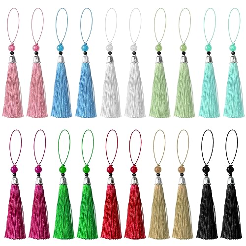 20 Stück Mini Quasten, BetterJonny Seidig Weiche Bunte Quasten 10 Farben Handgefertigtes Quasten für Schmuckherstellung DIY Bastelzubehör Lesezeichen Wohnkultur, 2 Stück pro Farbe 20 Stück Mini Quasten, BetterJonny Seidig Weiche Bunte Quasten 10 Farben Handgefertigtes Quasten für Schmuckherstellung DIY Bastelzubehör Lesezeichen Wohnkultur, 2 Stück pro Farbe von BetterJonny