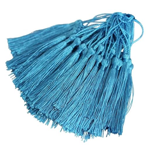 200 Stück Mini Quasten, Basicon Seidig Weiche Bunte Quasten 20 Farben Handgefertigtes Quasten für Schmuckherstellung DIY Bastelzubehör Lesezeichen Wohnkultur, Blaugrün 200 Stück Mini Quasten, Basicon Seidig Weiche Bunte Quasten 20 Farben Handgefertigtes Quasten für Schmuckherstellung DIY Bastelzubehör Lesezeichen Wohnkultur, Blaugrün von Basicon