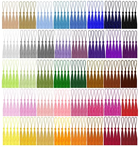 200 Stück Mini-Quasten, BetterJonny 40 Farben, seidige Quasten, handgefertigte Lesezeichen, Quasten für Heimwerker, Bastelbedarf, Heimdekoration 200 Stück Mini-Quasten, BetterJonny 40 Farben, seidige Quasten, handgefertigte Lesezeichen, Quasten für Heimwerker, Bastelbedarf, Heimdekoration von BetterJonny