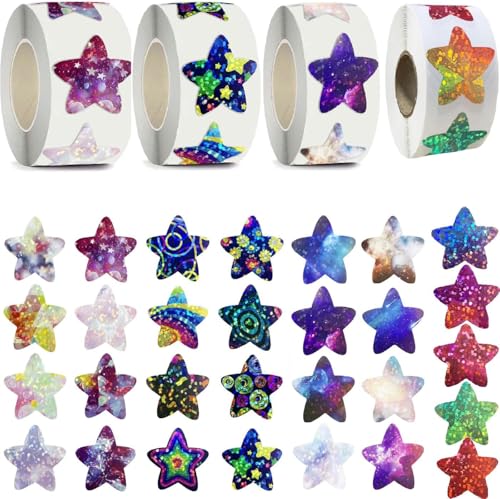 2000 Stück Sterne Aufkleber, 2,5cm Sterne Sticker Glitzer Belohnungssticker Bunt Belohnung Sternaufkleber Selbstklebend Glitzer Sticker für Scrapbooking, Grußkarten, Geschenke, Basteln 2000 Stück Sterne Aufkleber, 2,5cm Sterne Sticker Glitzer Belohnungssticker Bunt Belohnung Sternaufkleber Selbstklebend Glitzer Sticker für Scrapbooking, Grußkarten, Geschenke, Basteln von BetterJonny