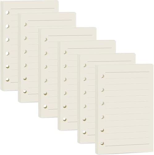 270 Blätter A7 Nachfüllpapier Liniert, BetterJonny Nachfüllbare Refill Paper Nachfülleinlagen 6 Löcher Nachfüllbare Notizpapier A7 Ringbuch Nachfüllbar Papier für Notizbuch Tagbuch Malerei,Linier von BetterJonny