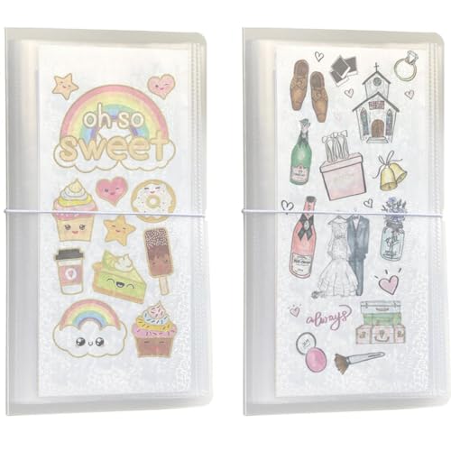 2Pcs Scrapbooking Aufkleber Set, BetterJonny Aufkleber-Sammelalbum Leer Sticker Sammelalbum A5 Leeres Stickeralbum Aufkleberbuch zum Sammeln von Stickern für DIY Zubehör Fotoalbum Tagebuch Notizbuch 2Pcs Scrapbooking Aufkleber Set, BetterJonny Aufkleber-Sammelalbum Leer Sticker Sammelalbum A5 Leeres Stickeralbum Aufkleberbuch zum Sammeln von Stickern für DIY Zubehör Fotoalbum Tagebuch Notizbuch von BetterJonny