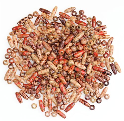300stk Holzperlen mit großem Loch, BetterJonny Gedrucktes Muster Natürliche Ovale Holzperlen in Größe 10mm 12mm 17mm Zum Auffädeln Holzkugel Abstandshalter Spacer Perlen Bastelnperlen 23*8mm, 9*10mm 300stk Holzperlen mit großem Loch, BetterJonny Gedrucktes Muster Natürliche Ovale Holzperlen in Größe 10mm 12mm 17mm Zum Auffädeln Holzkugel Abstandshalter Spacer Perlen Bastelnperlen 23*8mm, 9*10mm von BetterJonny