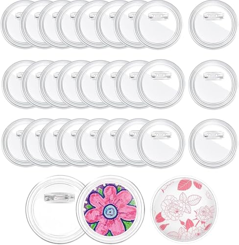 50 PCS Buttons Selber Machen ohne Buttonmaschine,BetterJonny 60mm Transparente DIY Ansteckbuttons Set DIY Transparente Buttons mit Sicherheitsnadel Knöpf Anstecknadeln für Kinder Foto Kleidung Schule 50 PCS Buttons Selber Machen ohne Buttonmaschine,BetterJonny 60mm Transparente DIY Ansteckbuttons Set DIY Transparente Buttons mit Sicherheitsnadel Knöpf Anstecknadeln für Kinder Foto Kleidung Schule von BetterJonny