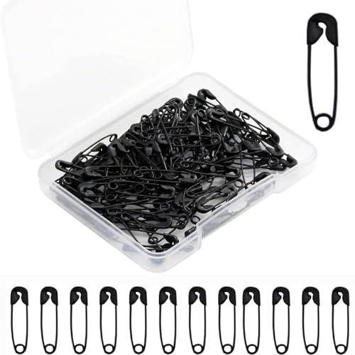 BetterJonny 500 Stück Klassische Sicherheitsnadeln, 19mm Schwarz, Edelstahl vernickelt für DIY, Nähen, Schmuckherstellung, etc. BetterJonny 500 Stück Klassische Sicherheitsnadeln, 19mm Schwarz, Edelstahl vernickelt für DIY, Nähen, Schmuckherstellung, etc. von BetterJonny