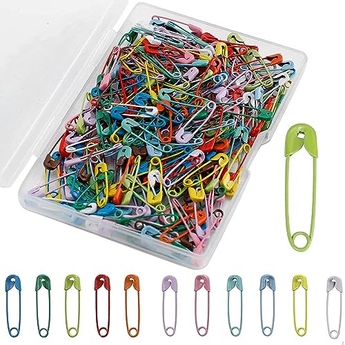 500 Stück Sicherheitsnadeln,19mm Mini Sicherheitsnadeln für DIY Nähen Kleidung Basteln Schmuckherstellung(Farbe) von BetterJonny