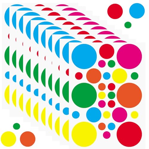 560 Stück Klebepunkte Bunt,BetterJonny Runde Punktaufkleber Bunte Selbstklebende Klebepunkte Aufkleber für Aufkleber Rund Schule Büro Kalender Karten-Aufkleber 20 Blätter 560 Stück Klebepunkte Bunt,BetterJonny Runde Punktaufkleber Bunte Selbstklebende Klebepunkte Aufkleber für Aufkleber Rund Schule Büro Kalender Karten-Aufkleber 20 Blätter von BetterJonny