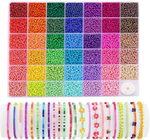 BetterJonny 3mm Perlen für Armbänder, 41 Farben 10250 Stück DIY Auffädeln Schmuckherstellung Halsketten Handwerk Weihnachten BetterJonny 3mm Perlen für Armbänder, 41 Farben 10250 Stück DIY Auffädeln Schmuckherstellung Halsketten Handwerk Weihnachten von BetterJonny