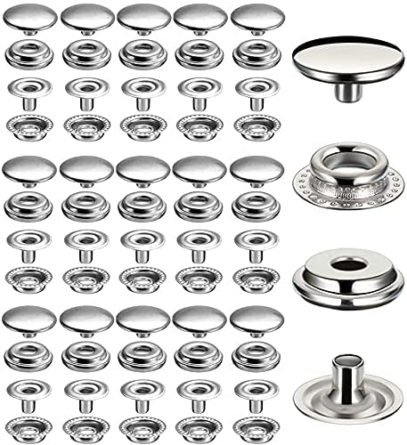 BetterJonny 60-teiliges Druckknopf-Set, 15 mm, robuster Segeltuch-Druckknopf, Edelstahl-Druckknopfkappe für Bootstasche, Leder, DIY Handwerk BetterJonny 60-teiliges Druckknopf-Set, 15 mm, robuster Segeltuch-Druckknopf, Edelstahl-Druckknopfkappe für Bootstasche, Leder, DIY Handwerk von BetterJonny