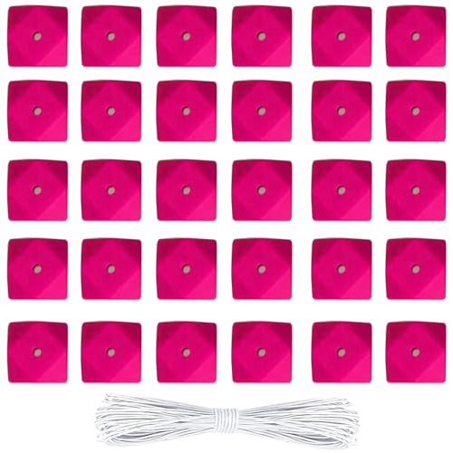 BetterJonny Silikonperlen, lose Perlen mit Aufbewahrungsbox, 17 mm, sechseckige Silikonperlen mit weißer elastischer Schnur, lose Silikonperlen für Halsketten, Armbänder, Bastelarbeiten, 30 Stück von BetterJonny