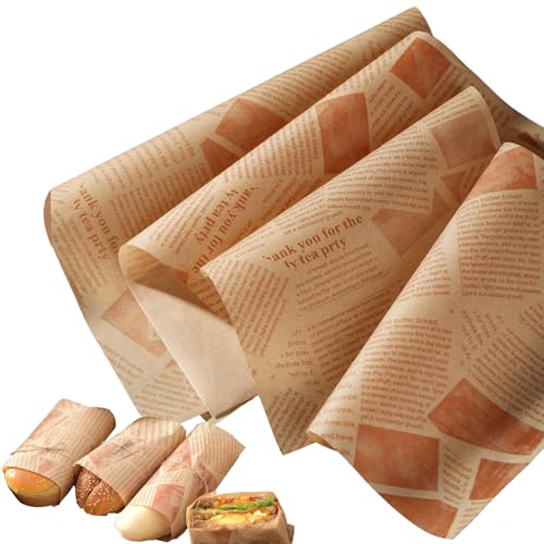 Fettdichtes Papier, 4 Größen, Burger-Verpackung, öldichtes Papier, alte Zeitung, Druck-Stil, Backen, Lebensmittel-Geschenkpapier, ideal für Käse, Brot, Sandwich, Pommes Frites (22 cm, 20 cm, 18 cm, 15 Fettdichtes Papier, 4 Größen, Burger-Verpackung, öldichtes Papier, alte Zeitung, Druck-Stil, Backen, Lebensmittel-Geschenkpapier, ideal für Käse, Brot, Sandwich, Pommes Frites (22 cm, 20 cm, 18 cm, 15 von BetterJonny
