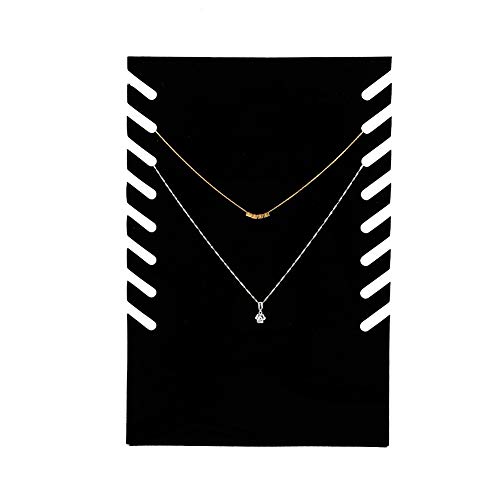 Betued Halskettenanzeige, Schmuck Staffelei, Schwarz Samt Halskette Schmuck Display Organizer Stand, Schmuckständer Halskette Showcase Halter Anhänger Kettenanzeige von Xamic