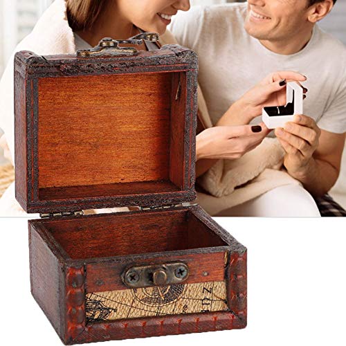 Holzschachtel klein, Holz Ring Box, Mini Schmuckschachtel, Vintage Handcrafted Holz Schmuckschatulle Container Ring Ohrring Aufbewahrung Halter Schmuck Aufbewahrungsbox Display Box von Betued